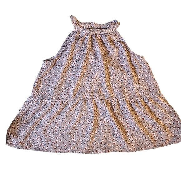 Hippie‎ Rose Floral Halter Peplum Top Womens Medium Keyhole Neck Lightweight - Picture 2 of 9